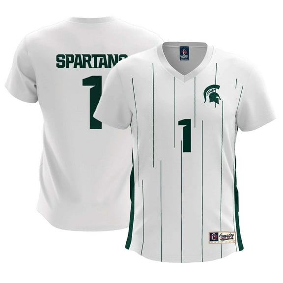 Women's GameDay Greats #1 White Michigan State Spartans Lightweight Soccer Team Jersey
