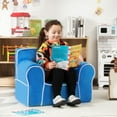 thumbnail image 2 of Costway Kids Sofa Toddler Foam Filled Armchair w/ Velvet Fabric Baby Perfect Gift Blue, 2 of 10