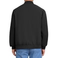 thumbnail image 3 of Chaqueta Bomber INSPIRE CHIC para hombres, abrigo de otoño, cierre completo, puños acanalados, chaqueta de béisbol, color negro, 3 of 6