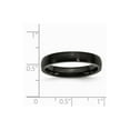 thumbnail image 2 of Stainless Steel 4mm Black Ip-plated Brushed Band Ring - Size 6.5, 2 of 2