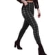 thumbnail image 2 of Leggings a cuadros para mujer, pantalones ajustados informales de cintura alta, pantalones pitillo estampados a cuadros elásticos para mujer, 2 of 3
