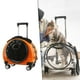 thumbnail image 2 of Maleta con ruedas para mascotas, transparente, con ruedas silenciosas, para gatos y perros Naranja, 2 of 7