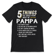 Funny 5 Things Grandpa Pampa Shirt Crazy Gift Idea