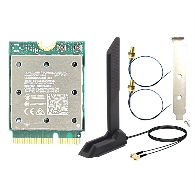 Tarjeta WiFi Inalámbrica Tri Band WiFi7 QCNCM865 Bluetooth 5.4 Adaptador de Red Inalámbrico de 2,4 G/5 G/6 Ghz para Antena Win11