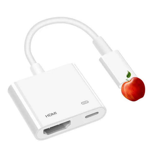 Adaptador HDMI, Adaptador 1080P a AV Digital con Puerto de Carga, Convertidor de Pantalla de sincronización 4K Adaptador HDMI para Monitor de Proyecto de TV