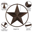 thumbnail image 6 of 12" Metal Barn Star Twisted Rope Ring Rustic Texas Lone Star Dark Brown Western Home Wall Decor, 6 of 7