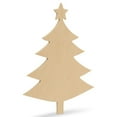 thumbnail image 2 of Christmas Tree Cutout with Star, 6 Inch, Pack of 50, Use as Wooden Christmas Ornaments or Door Hanger, Perfect Wooden Cutouts for Crafts, by Woodpeckers, 2 of 5