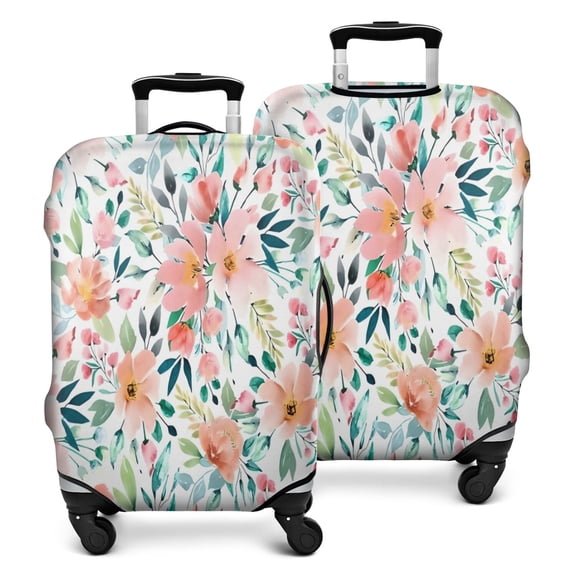 Pioneer Flower Floral Print Pattern Luggage Cover Fashion Suitcase Cover Baggage Covers Fit 25-28 Inch Luggage (Go Travel)