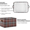 thumbnail image 3 of Coolnut 1 Pack Fabric Storage Basket National Tartan Red Closet Storage Bins with Handles Foldable Baskets for Shelves Toy Organizer Home Office Decor Gifts, 3 of 7