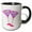 Black/White, variant on 3drose, Purple Polka Dot Martini Glasses, 11oz Two-tone Black Mug