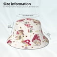 thumbnail image 2 of Kll Floral Mushroom Bucket Hat for Women Men Packable Travel Beach Sun Hat Outdoor Rave Accessories Reflective Fisherman Cap, 2 of 6