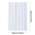 thumbnail image 2 of Plastic Shower Curtain - Water Repellent Flexible Sturdy Shower Liner for Bathroom Hotel Home Use, Easy Clean Lightweight Plastic Curtain for Shower Stall Water Protection Decor, 71*71in, White, 2 of 7