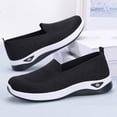 thumbnail image 4 of Wensltd Women Solid Mesh Walking Shoes Comfy Lightweight Slip On Round Toe Casual Shoes, 4 of 9