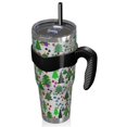 thumbnail image 2 of 40oz Tumbler,Multicolor Christmas Tree Pattern Insulated Tumblers with Removable Handle,Stainless Steel Double Vacuum Coffee Tumbler Cup with Straw for Home,Office,Travel,Party, 2 of 5