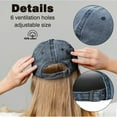 thumbnail image 3 of Garden Hair Don't Care Distressed Washed Blue Baseball Cap, Vintage Adjustable Cotton Cap,Birthday Thank You Gifts for Gardeners, Gardening Gifts for Women Men Garden Lover Plant Lover, 3 of 6