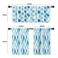 thumbnail image 4 of LALILO Kitchen Curtains and Valances Set of 3 36" Watercolor Window Treatment Tiers for Window Decor, 4 of 5