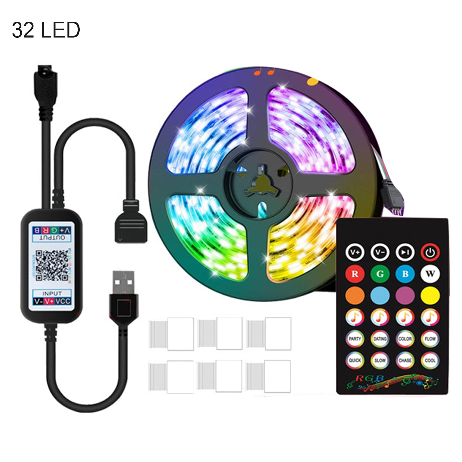 2m RGB remote control USB LED strip light Waterproof Tape LED Background Lamp
