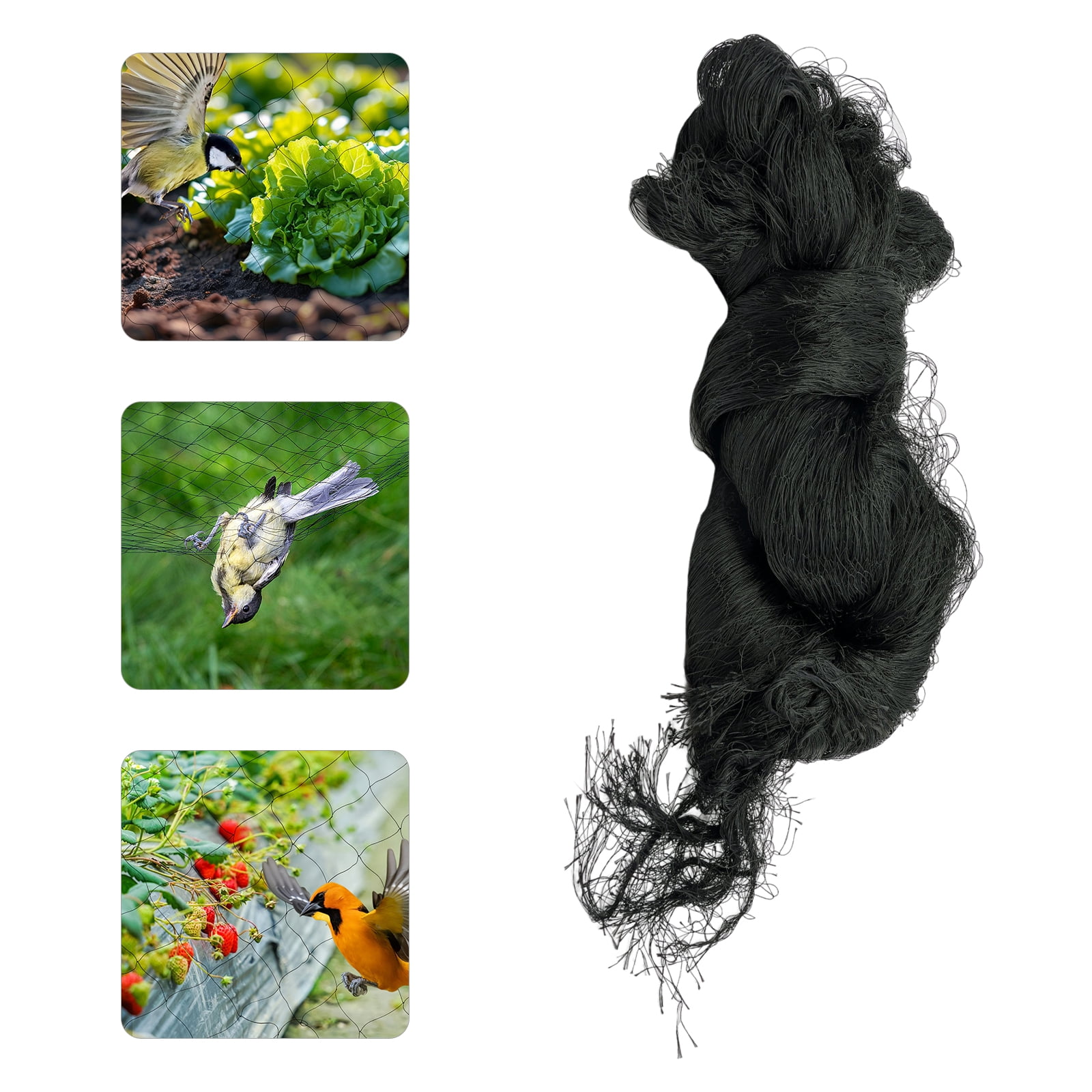 Peakora High-Quality Bird Netting Black Polyester Material 100*50 Ft 1.97*1.97 Inch Mesh for Orchard Netting Vegetable Garden Netting Garden Netting