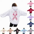 thumbnail image 2 of Godom Womens Floral Hoodies Sweatshirts Casual Long Sleeve Loose Fit Drawstring Hooded Pullover, 2 of 7