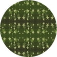 thumbnail image 1 of Ahgly Tapis Rond Lavable en Machine Intérieur Transitionnel Vert Forêt Foncé, 5 Pieds Rond, 1 of 7
