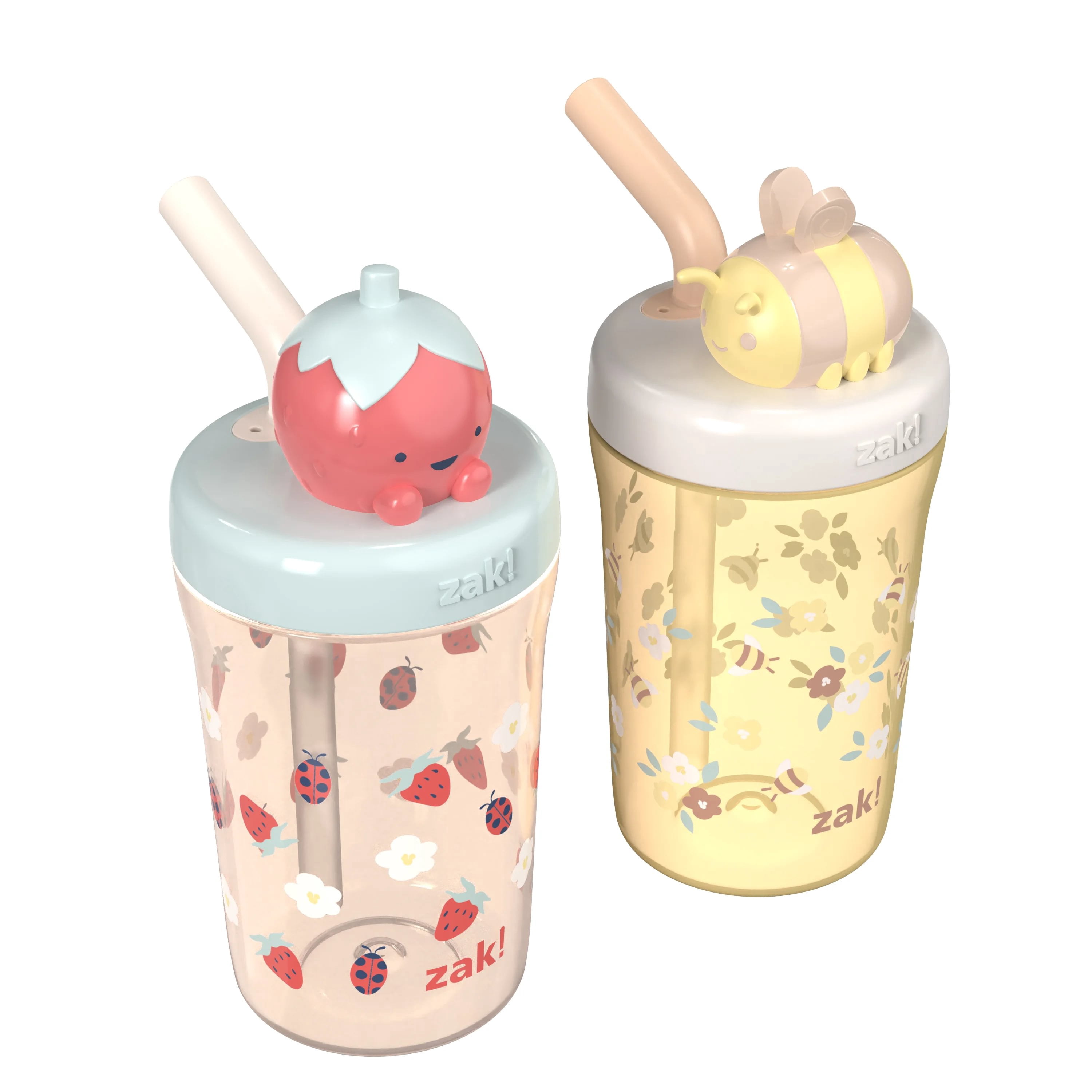 Zak Designs Buddy Sip 2-Pack 7.5oz Sippy Cups - Bee Berry