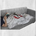 thumbnail image 6 of Christmas Soft Flannel Fleece Throw Blanket, Soul Mates Love with Santa Costume Family Romance in Winter Night Picture Print, Cozy Plush for Indoor and Outdoor Use, 60" x 80", Red White, by Ambesonne, 6 of 6