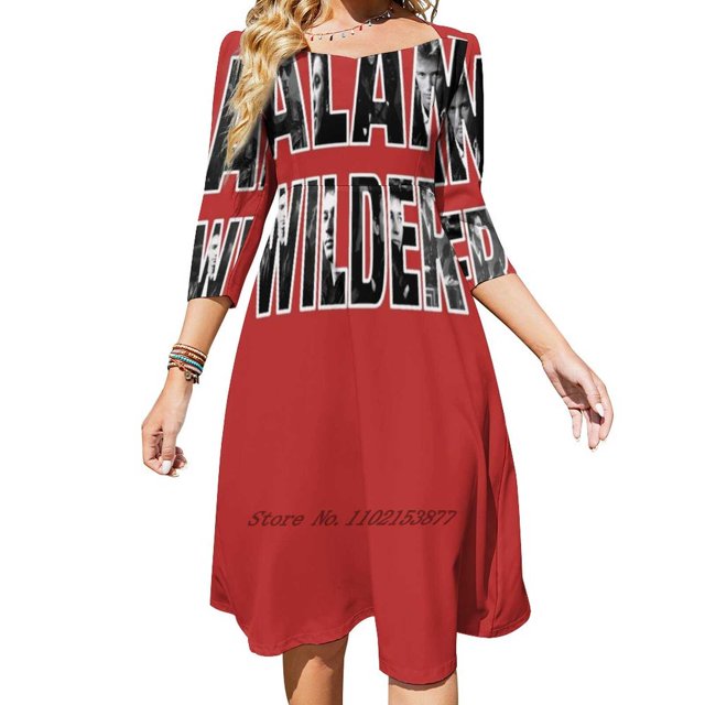 Robe Ample à Poches pour Femmes, Robe Imprimée Col en V, Nouvelle Robe Décontractée, Design Alan Wilder Dave Gahan Synthpop Années 80, Musique
