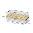 thumbnail image 2 of Paokuoon Dust proof Jewelry Box Transparent Jewelry Box Handle Double Layer Multi Compartment Dustproof Waterproof Necklace Earrings Organizer, 2 of 7