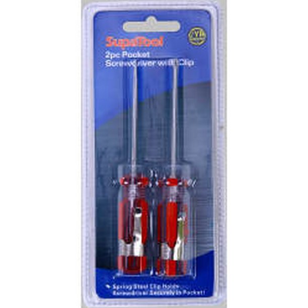 SupaTool - Set de Destornilladores - Pack de 2 (Rojo)