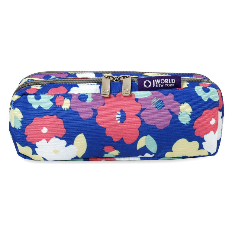 J World Girls Jojo Double Compartment Kids Pencil Case for School, Candy  Buttons