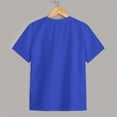 thumbnail image 4 of TOWED22 Boys T-Shirts Short Sleeve Crew Neck Soft Cotton Tees Basic Solid Color Casual Summer Tops(Blue,11-12 Y), 4 of 4