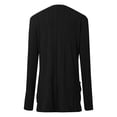 thumbnail image 6 of GPOECD Womens 2025 Fall Winter Solid Color Ribbed Brushed Pocket Cardigan for Women Long Sleeve Open Front Coat Outwear Z10142-Black,XL, 6 of 7