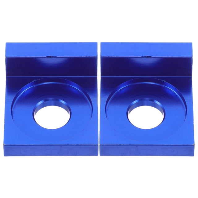 CHICHUMID 2Pcs Aluminum Alloy Motorcycle Rear Wheel Chain Tensioners in Blue for Precise Tension Adjustment