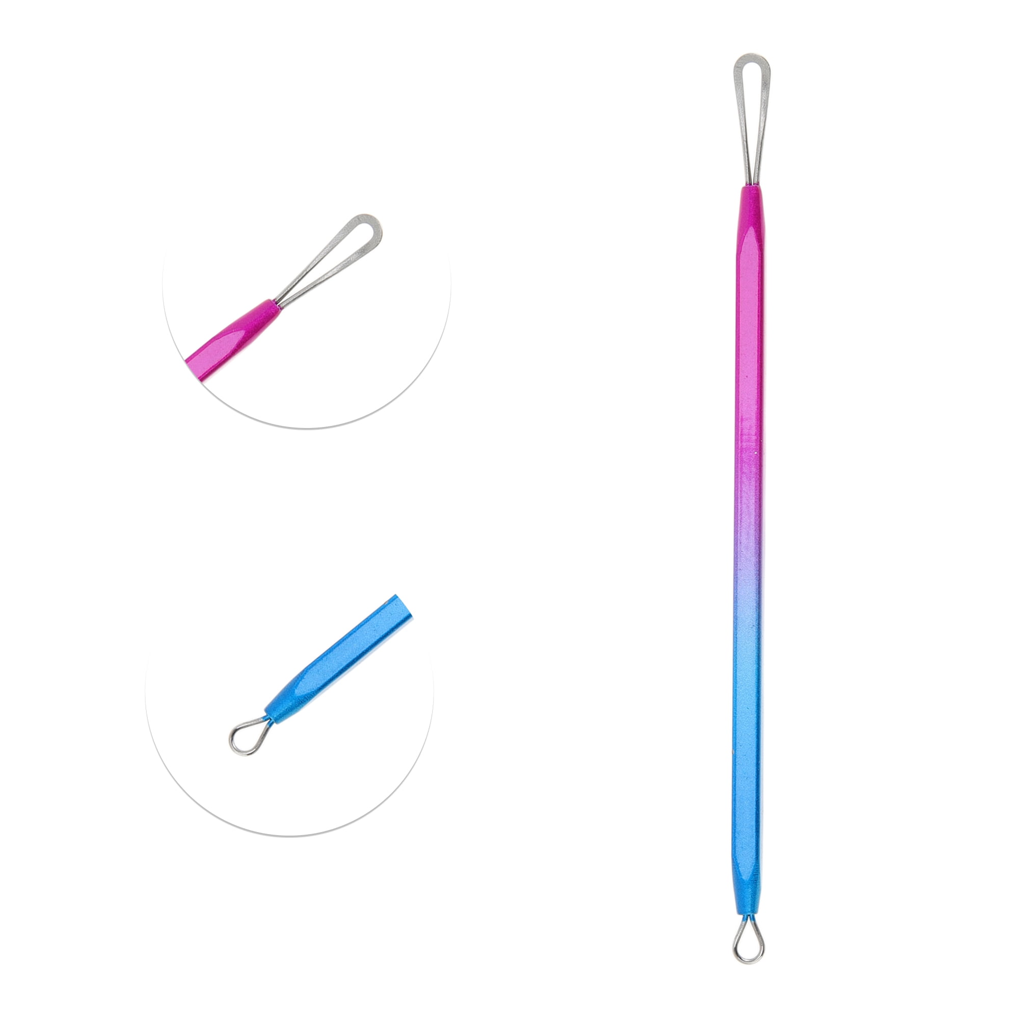 Unique Bargains 1pc Portable Squeeze Pimple Extractor Tool for Clear Skin Blue Purple