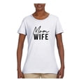 thumbnail image 2 of Wild Bobby, Mom Wife Boss Mother's Day Womens Graphic Tee, White, X-Large, 2 of 6