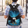thumbnail image 2 of Easygd Night Sky Forest Bald Eagle Versatile and Stylish Backpack: Comfort, Storage, and Durability for College,Work, Travel, and Everyday Use, 2 of 8