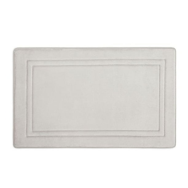 Smart Dry 21" x 34" Memory Foam Bath Mat in Chrome