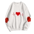 thumbnail image 4 of XUNKUSGA Valentine's Day Sweatshirt for Women Fashion Funny Love Graphic Shirts for Women Casual Long Sleeve Pullover Tops Classic Crewneck Sweatshirts Women S-2XL White, 4 of 4