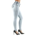 thumbnail image 4 of Fashion2Love Women's Juniors / Plus Size Colombian Design Butt Lift Mid Waist Skinny Jeans, 4 of 8