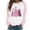 Pink 02, variant on Maplenight Christmas Sweatshirts for Women Christmas Tree Graphic Crew Neck Sweatshirt Long Sleeve Loose Casual Pullover Womens Tops