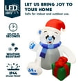 thumbnail image 6 of Joyfy 4 ft Christmas Inflatables Polar Bear,Polar Bear Christmas Blow Ups Outdoor Yard Decorations with Built-in LEDs for Holiday Party Garden Lawn Decor, 6 of 9