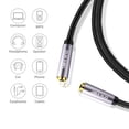 thumbnail image 4 of DUKABEL Cable adaptador hembra a hembra de 3,5 mm Acoplador hembra TRRS de 4 polos Cable de extensión AUX [Audio sin pérdidas OFC y trenzado de nailon cristal] Conector auxiliar Cable jack estéreo - T, 4 of 5
