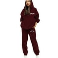 thumbnail image 2 of New York Track Suits for Women Set Fall Winter Hoodie and Jogger Sweatpants 2 Piece Matching Sweatsuit Lounge Set, 2 of 5