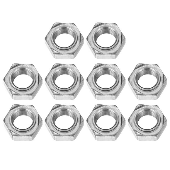 10 Pack Hex Weld Nuts, M14x2mm Carbon Steel Hex Nuts with 3 Projections Machine Screw for DIY Home Repair, Silver