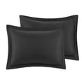 thumbnail image 3 of Home Essence Stain Release Reversible 3 Piece Duvet Cover Set, King/Cal King, Solid Black, 3 of 12