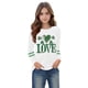 thumbnail image 4 of Blusas y camisas de manga larga con cuello redondo, moda del Día de San Patricio, blusa informal con estampado bonito de manga larga para niños y niñas., 4 of 5