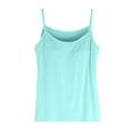 thumbnail image 3 of Aboser Women's Plus Size Cami Tank Top with Built in Bra Loose Fit Spaghetti Stap Camisole Summer Casual Basic Shirts Comfy Sleeveless Tanks Thin Scoop Neck Tee Shirt, 3 of 4