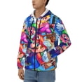 thumbnail image 2 of Lsque Mario for Mens Full-zip Hoodie, Zip-up Pullover Hooded Sweatshirt, Kangaroo Pocket Hoodie Ideal for Daily Wear, Travel, and Home-X-Large, 2 of 8