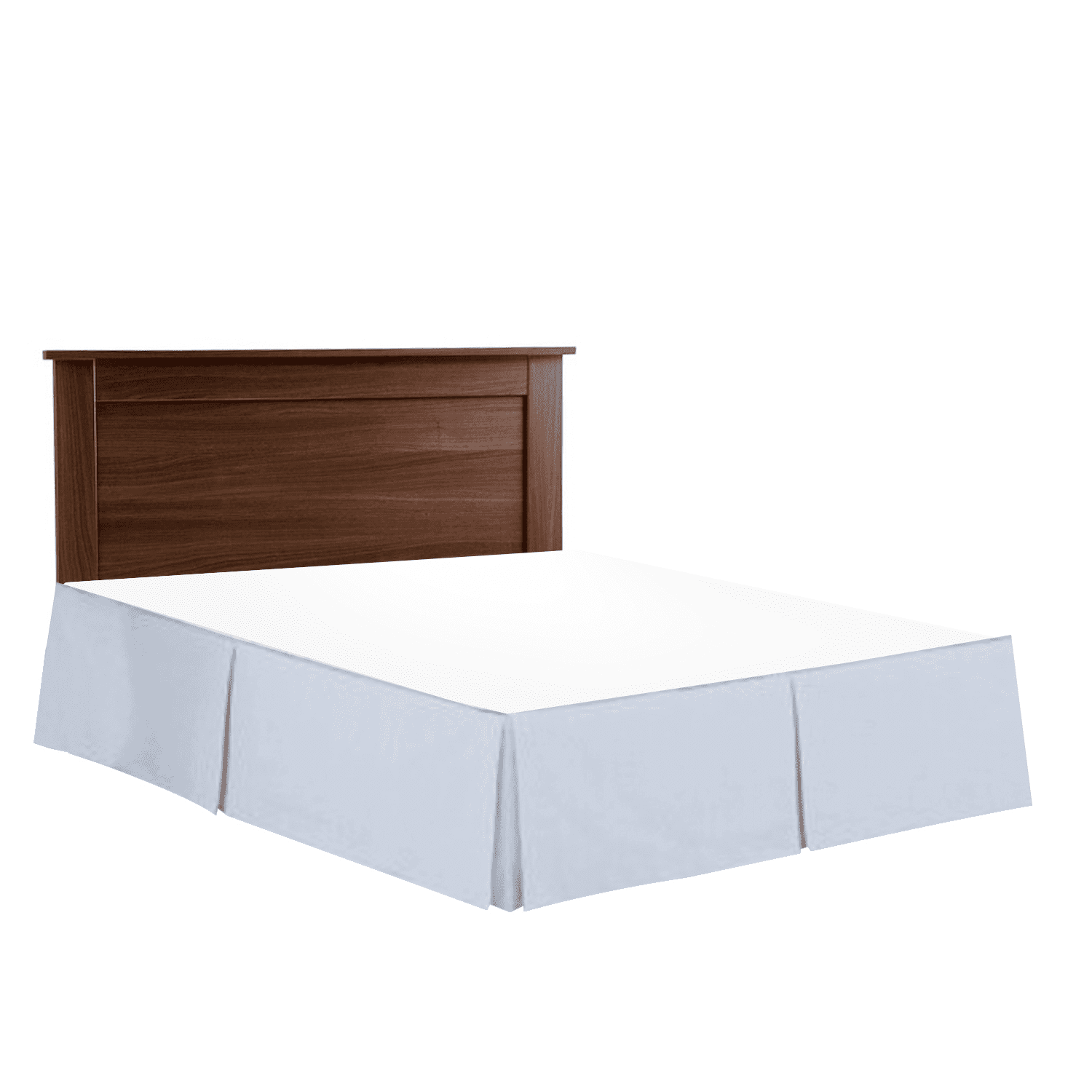 14" Tailored Pleated Bed Skirt Dust Ruffle, Queen, Ice Blue, by Clara Clark