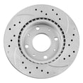 thumbnail image 5 of Funire Front Brake Rotors Kit for 2012- 2016 Chrysler Town & Country w/ Dual Piston Geomet Drilled & Slotted Disc Brake Rotors Ceramic Brakes Pads Replacement Brake Pad and Rotor Kits: 12.99" inch, 5 of 11